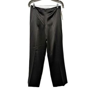 100% Pure Silk Black Trousers Pants Boss Babe CEO Fashion